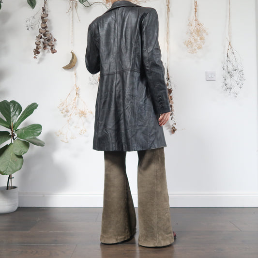 Black leather jacket - size M/L