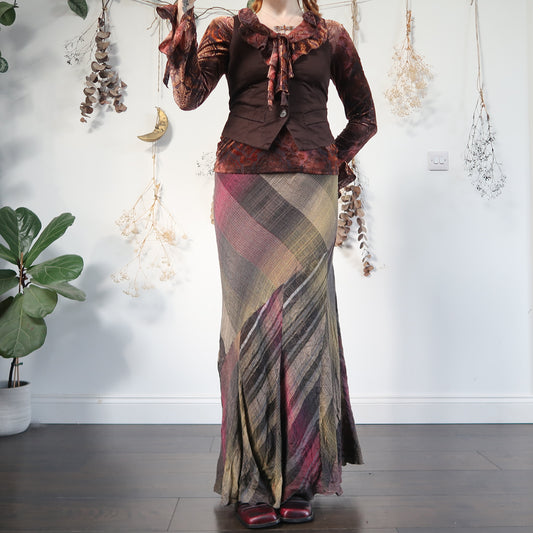 Plaid skirt - size L