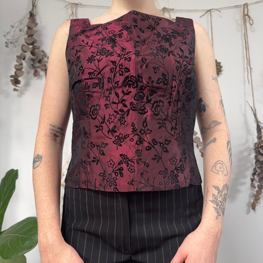Red iridescent top - size M/L