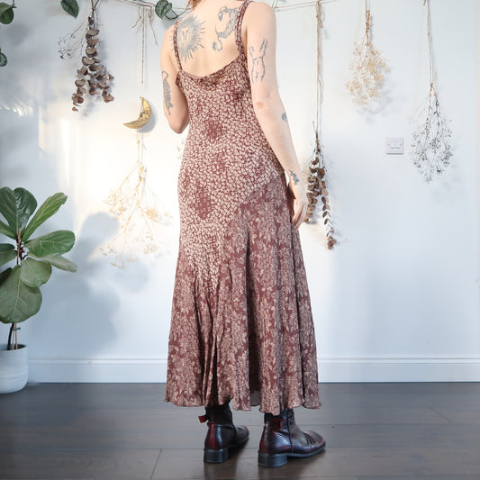 Brown floral dress - size L