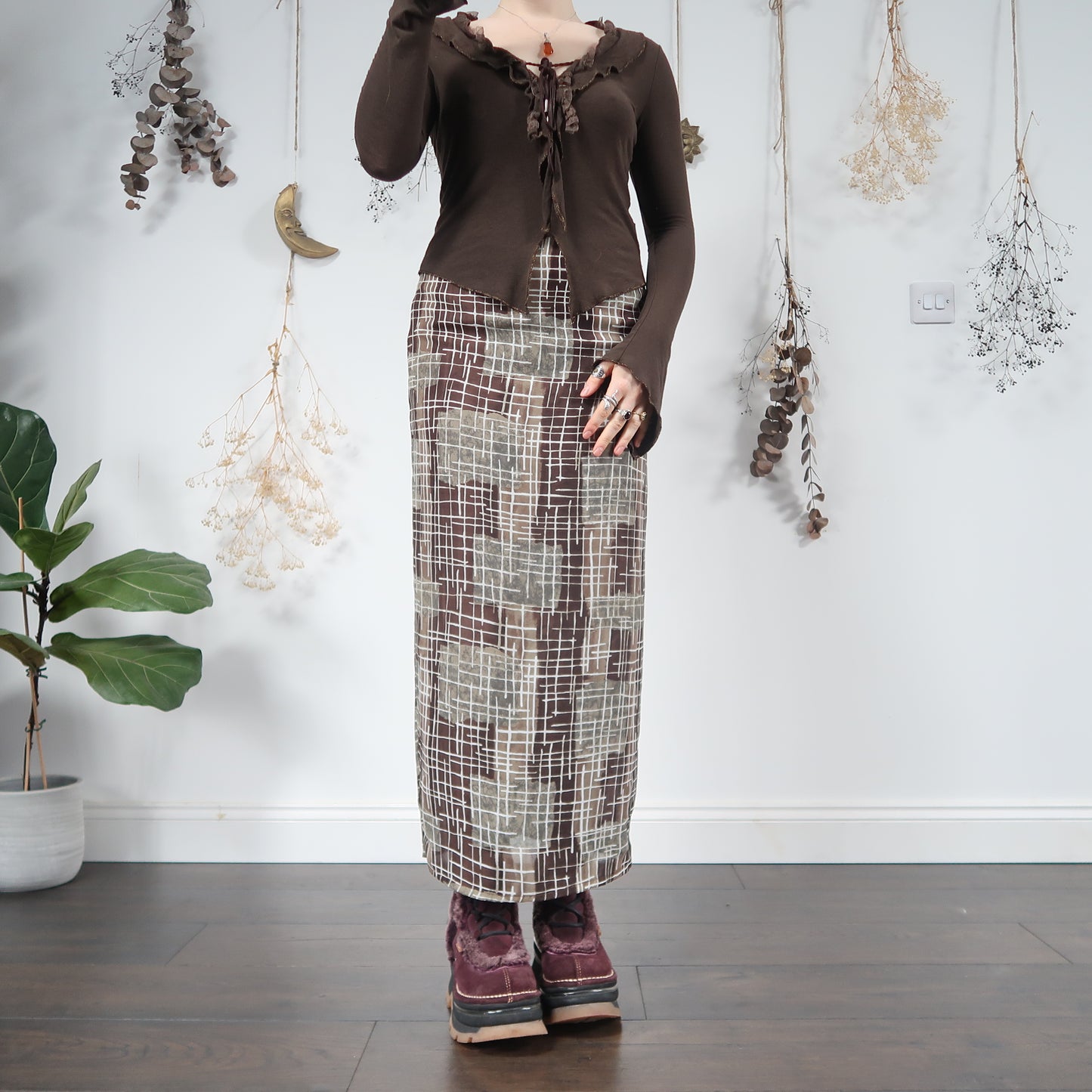 Muted maxi skirt - size S