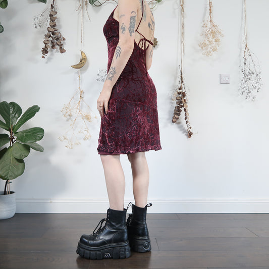 Purple velvet dress - size M