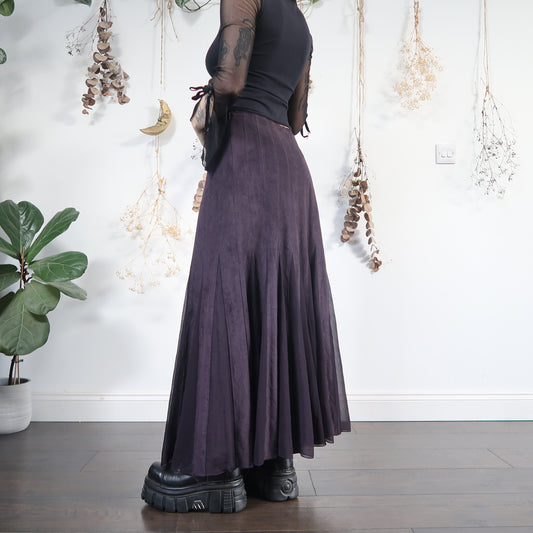 Aubergine maxi skirt - size M/L