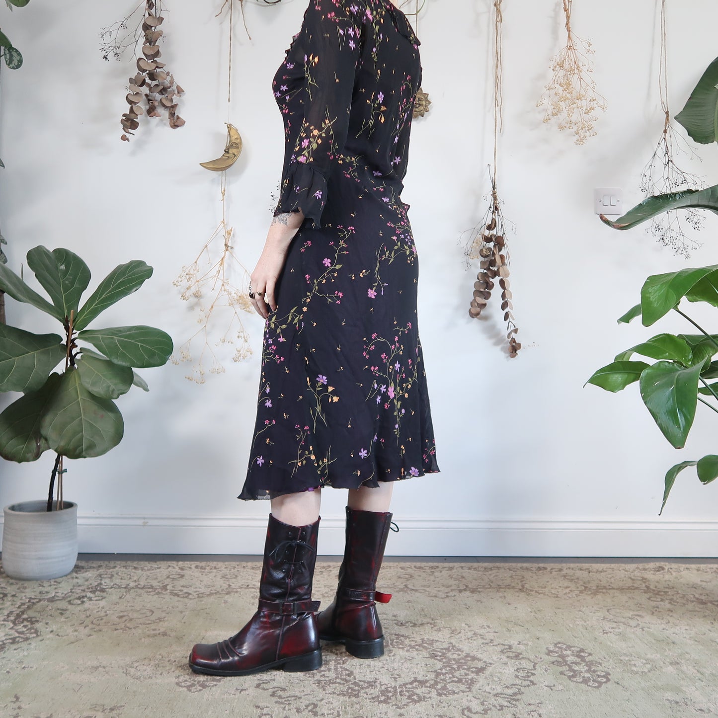 Sheer floral dress - size S/M