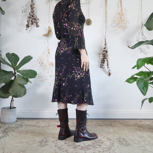 Sheer floral dress - size S/M