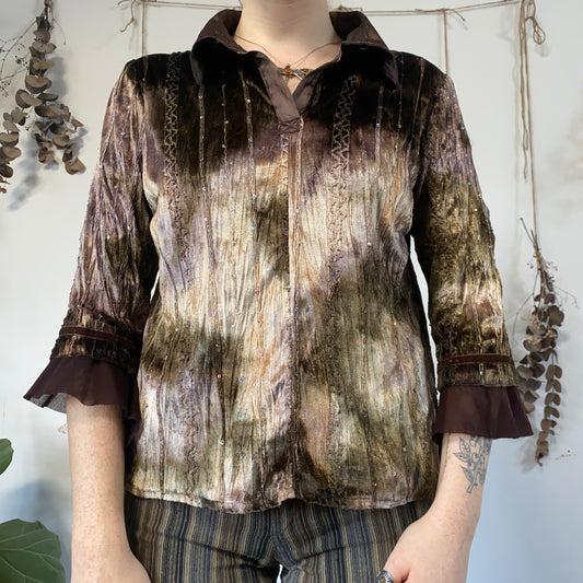 Velvet grunge top - size L