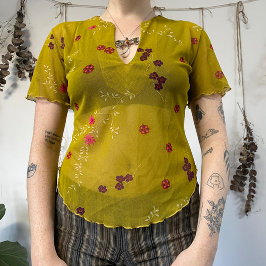 Green mesh tshirt - size M/L