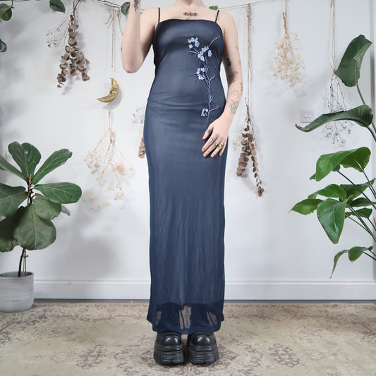 Blue mesh dress - size XS/S