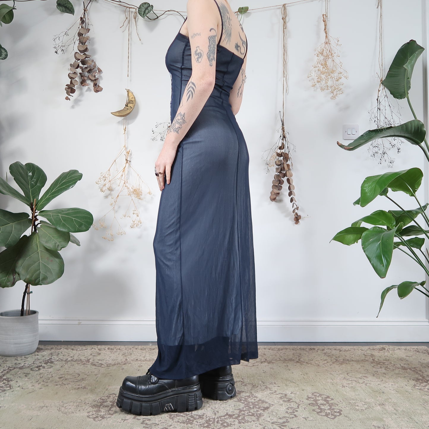 Blue mesh dress - size XS/S