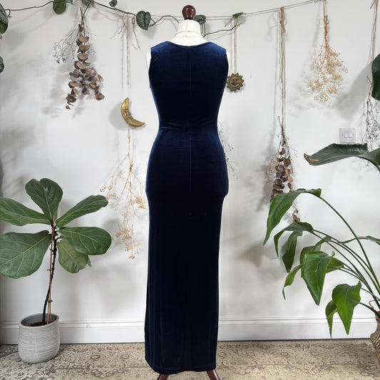 Blue velvet dress - size S