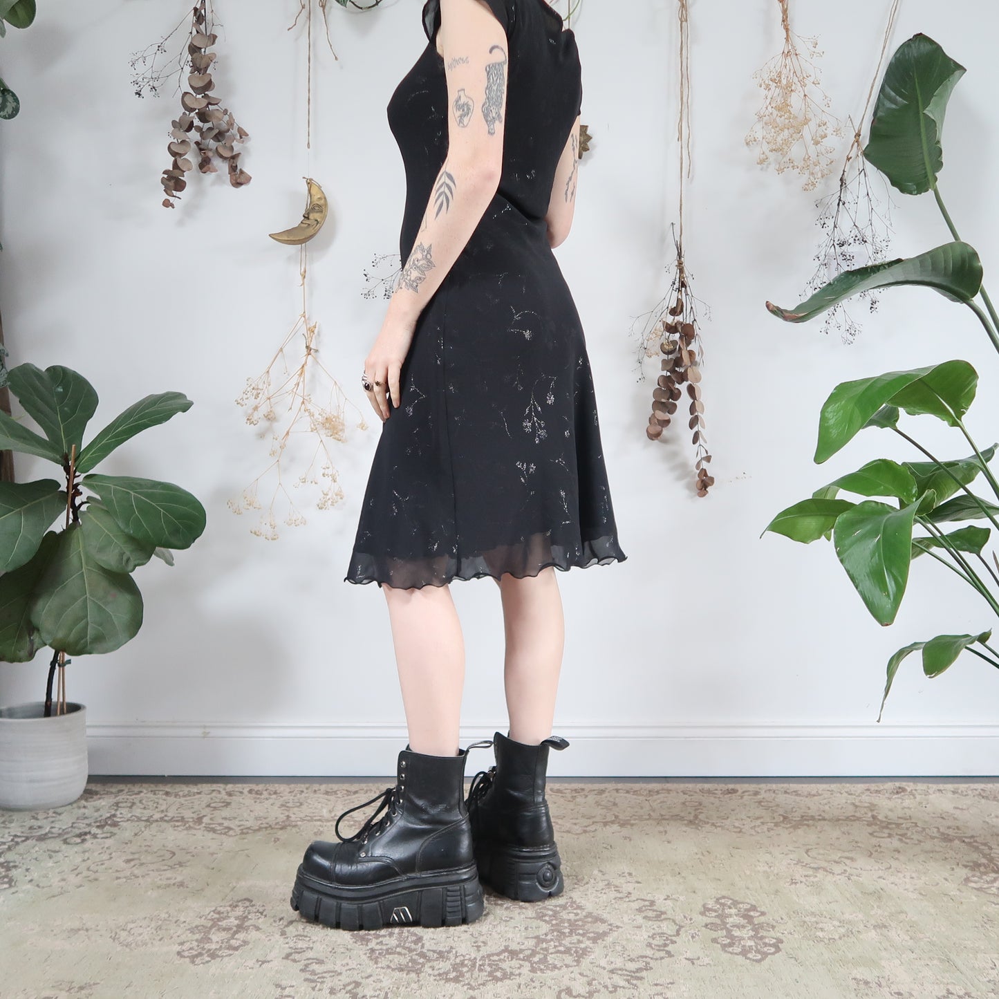 Black midi dress - size S/M