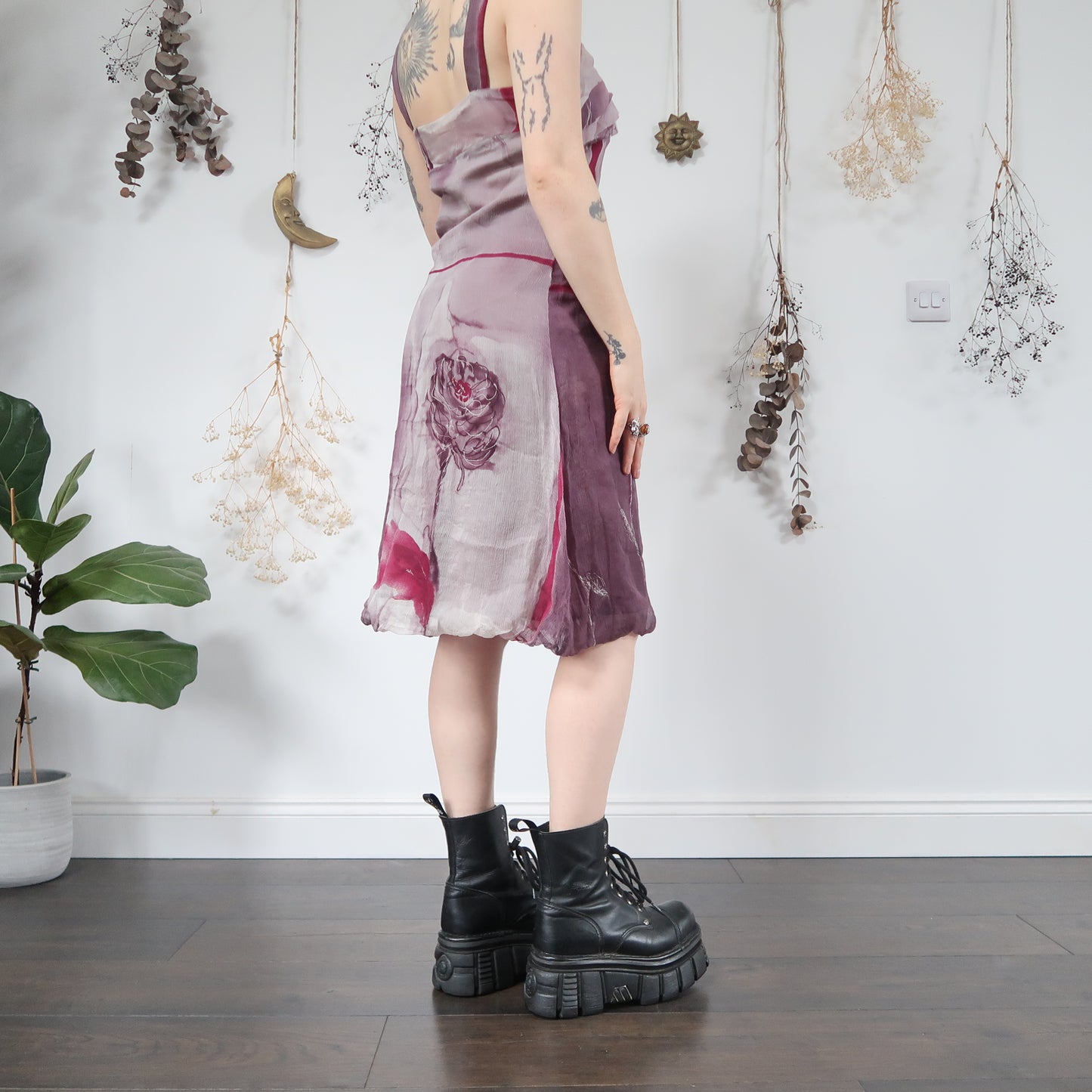Puple floral dress - size M