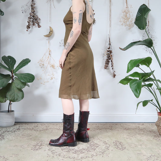 Olive midi dress - size S