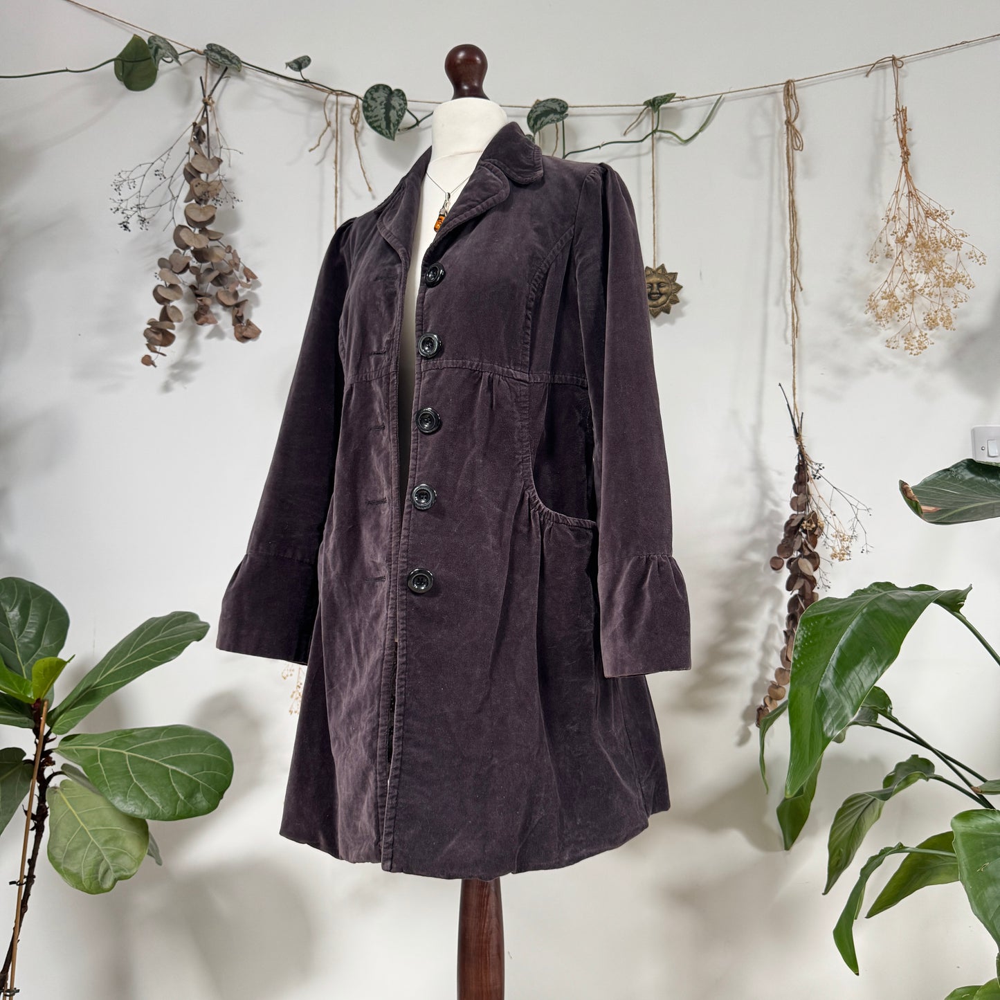 Slate velvet jacket - size M/L