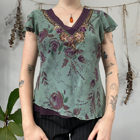 Floral top - size M