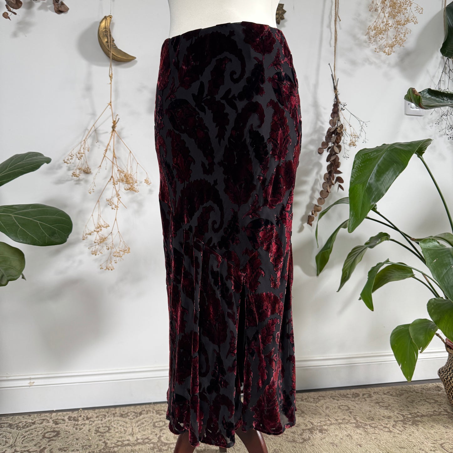 Paisley velvet skirt - size M