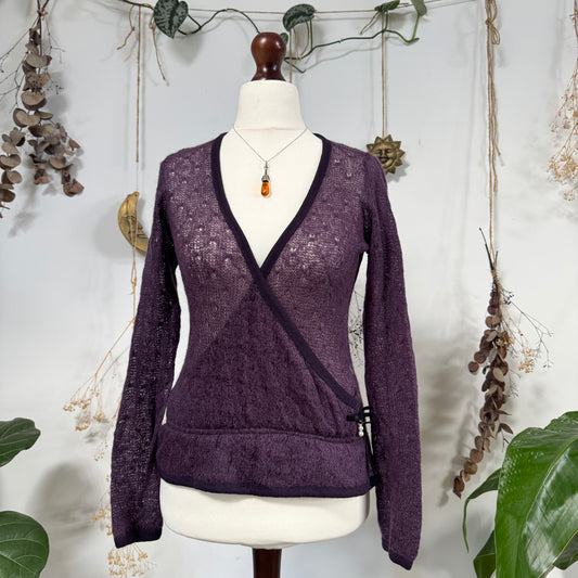Purple knit top - size M