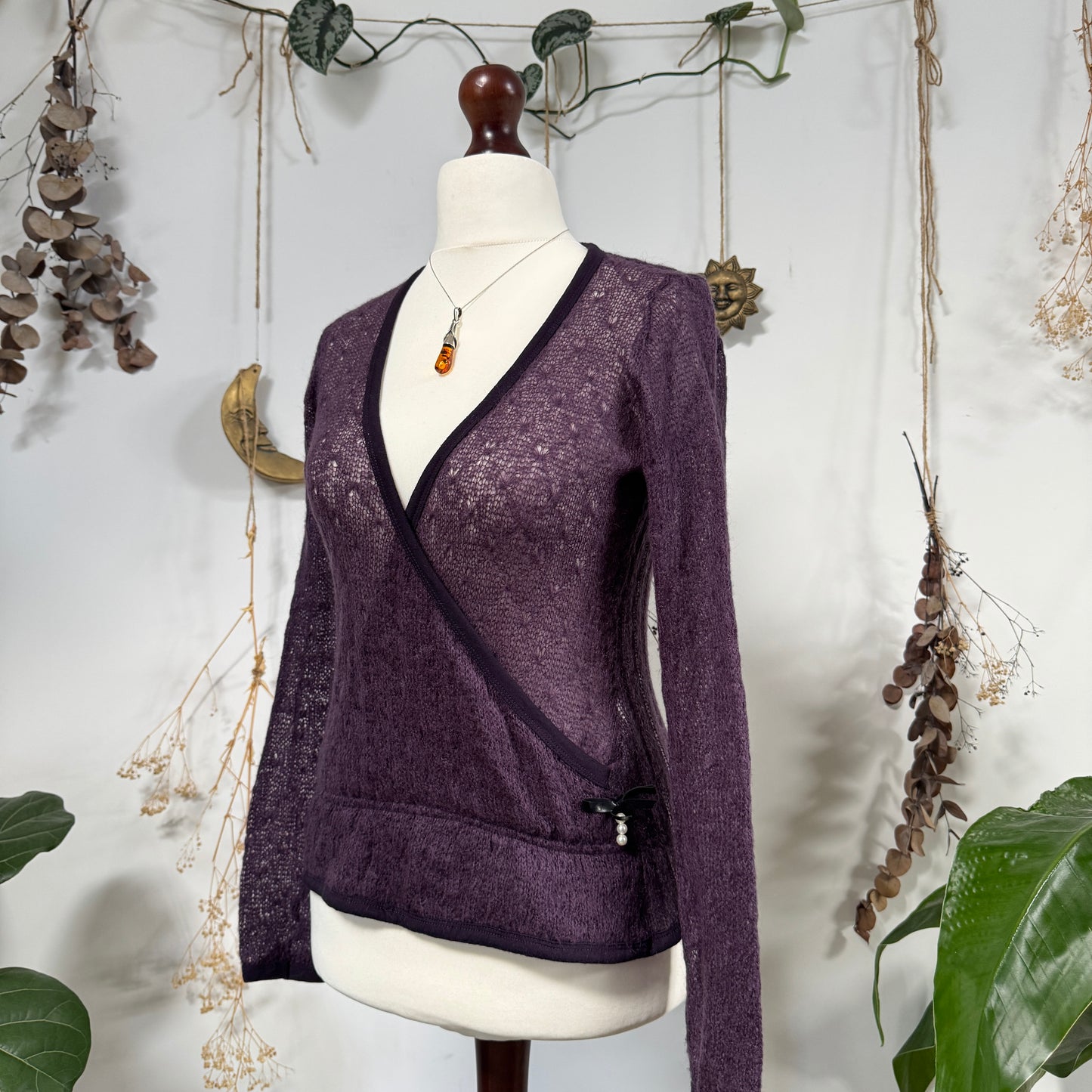 Purple knit top - size M