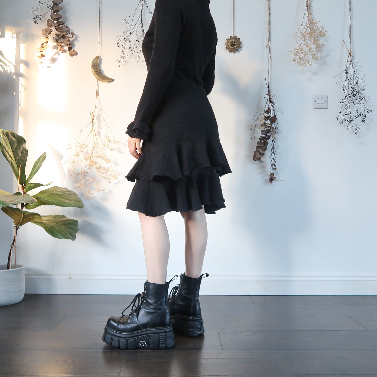 Black knit dress - size M/L