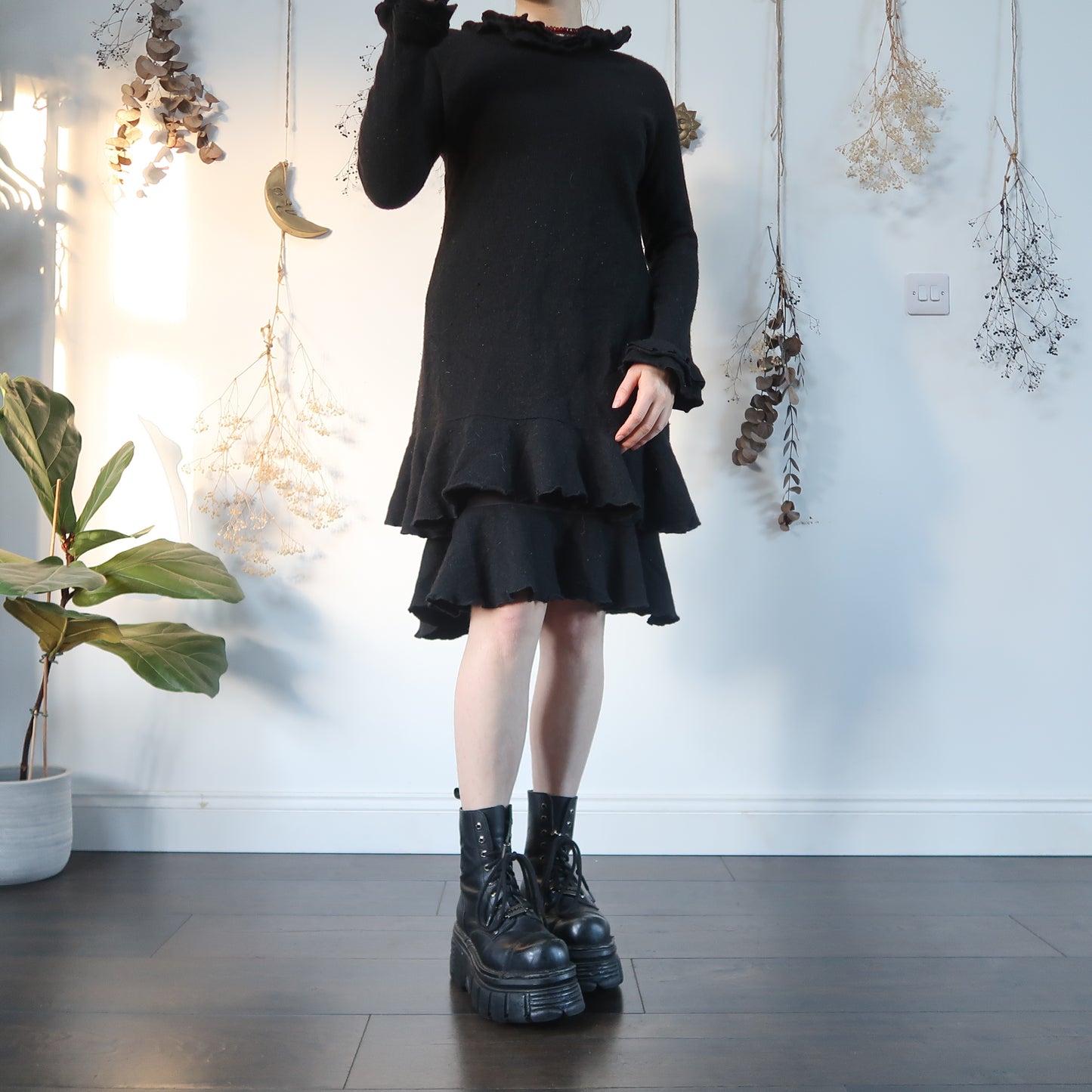 Black knit dress - size M/L