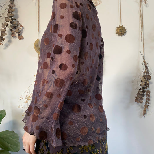 Mesh cardi top - size XL