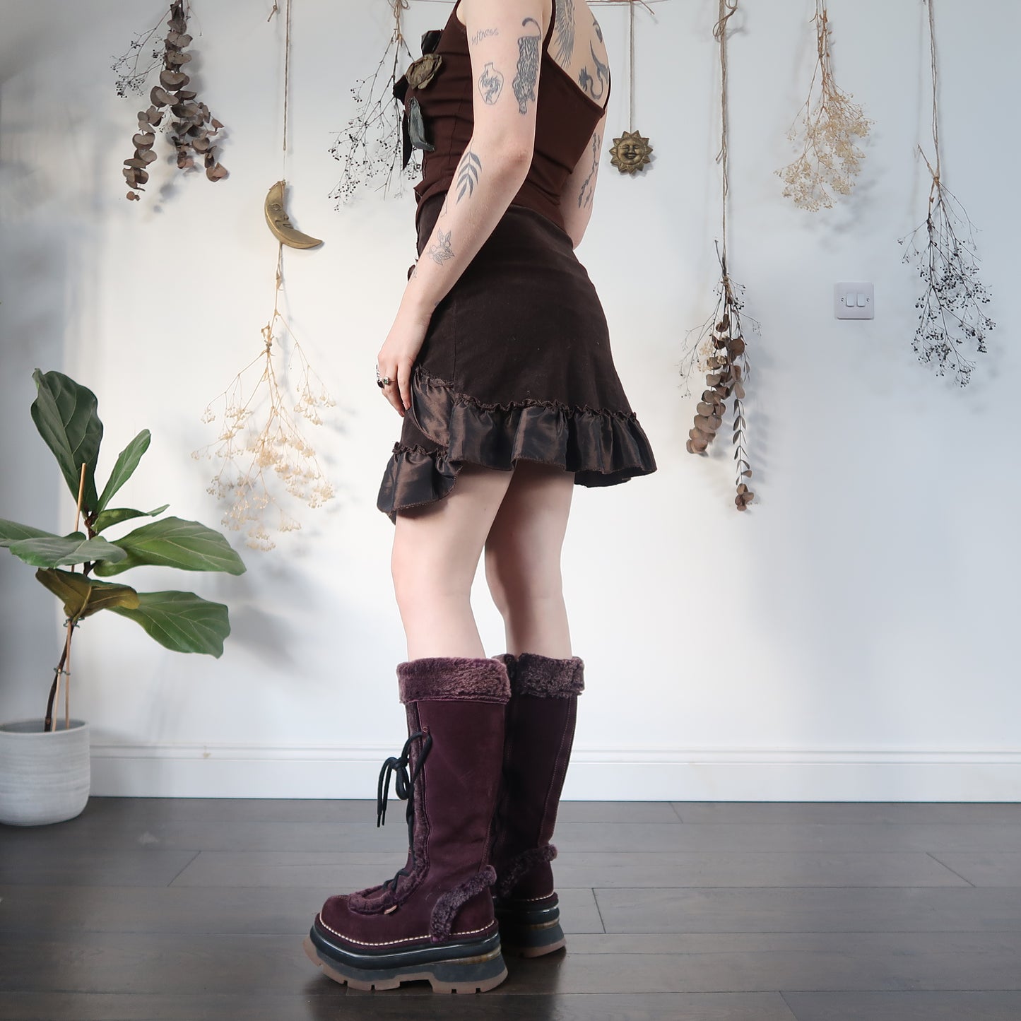 Brown mini skirt - size M/L