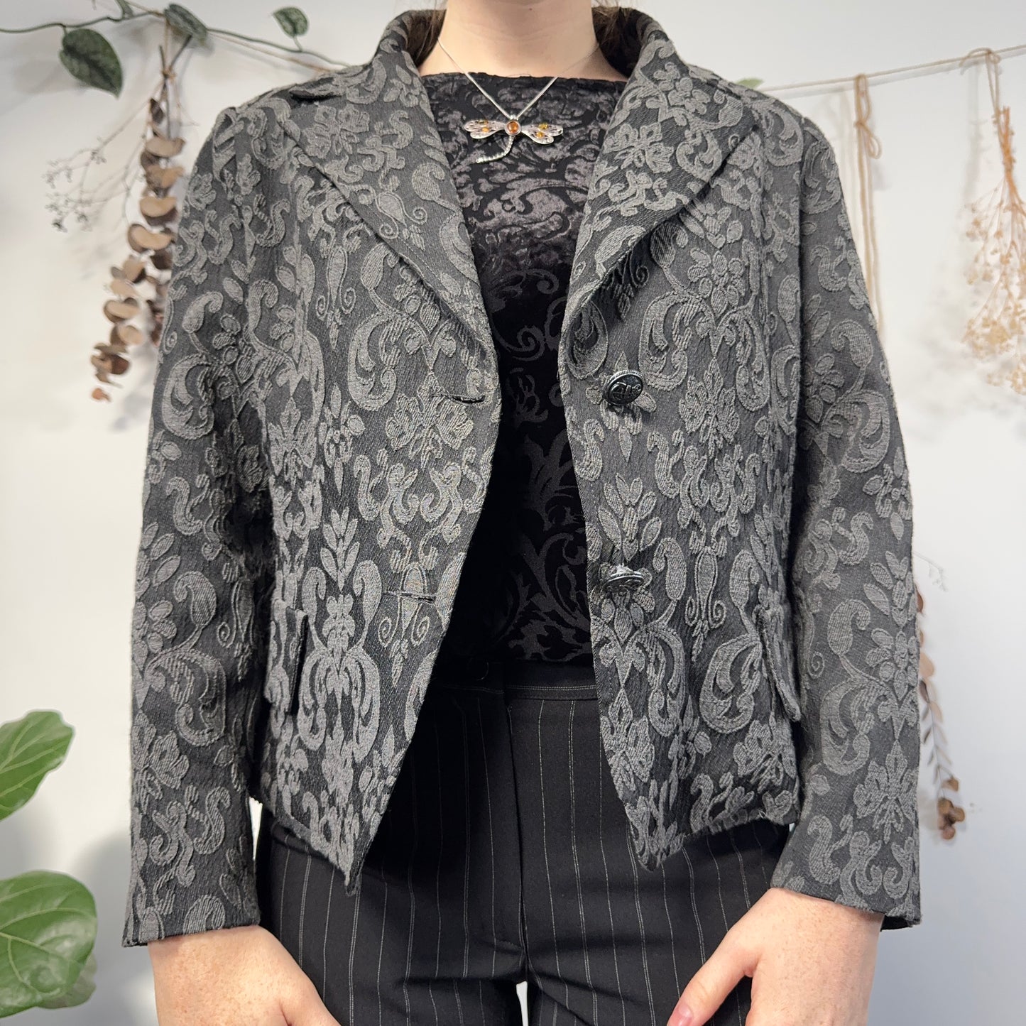 Grey witchy jacket - size L