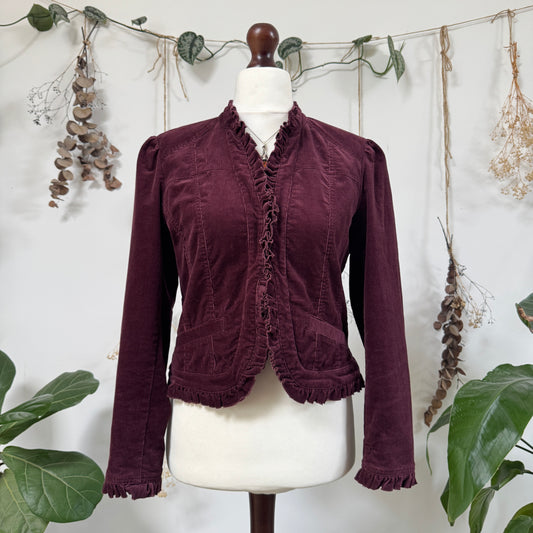 Purple cord jacket - size M