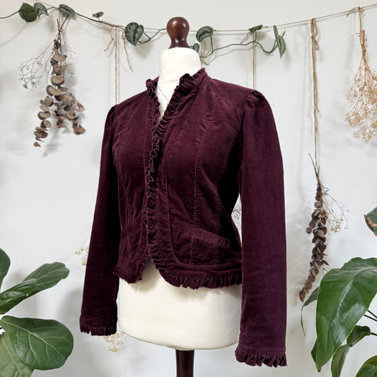 Purple cord jacket - size M