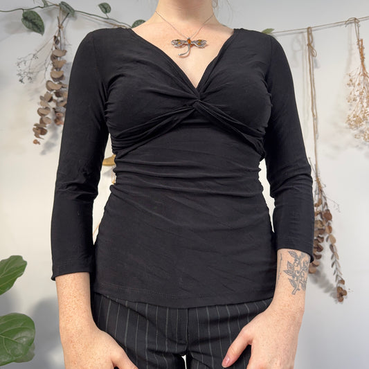 Black slinky top - size S/M