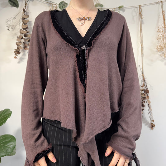 Purple knit cardigan - size M/L