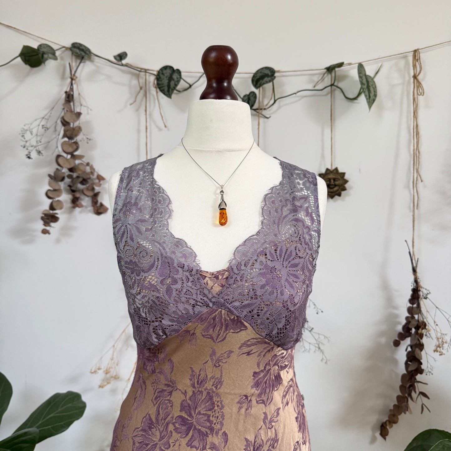 Lilac floral dress - size S
