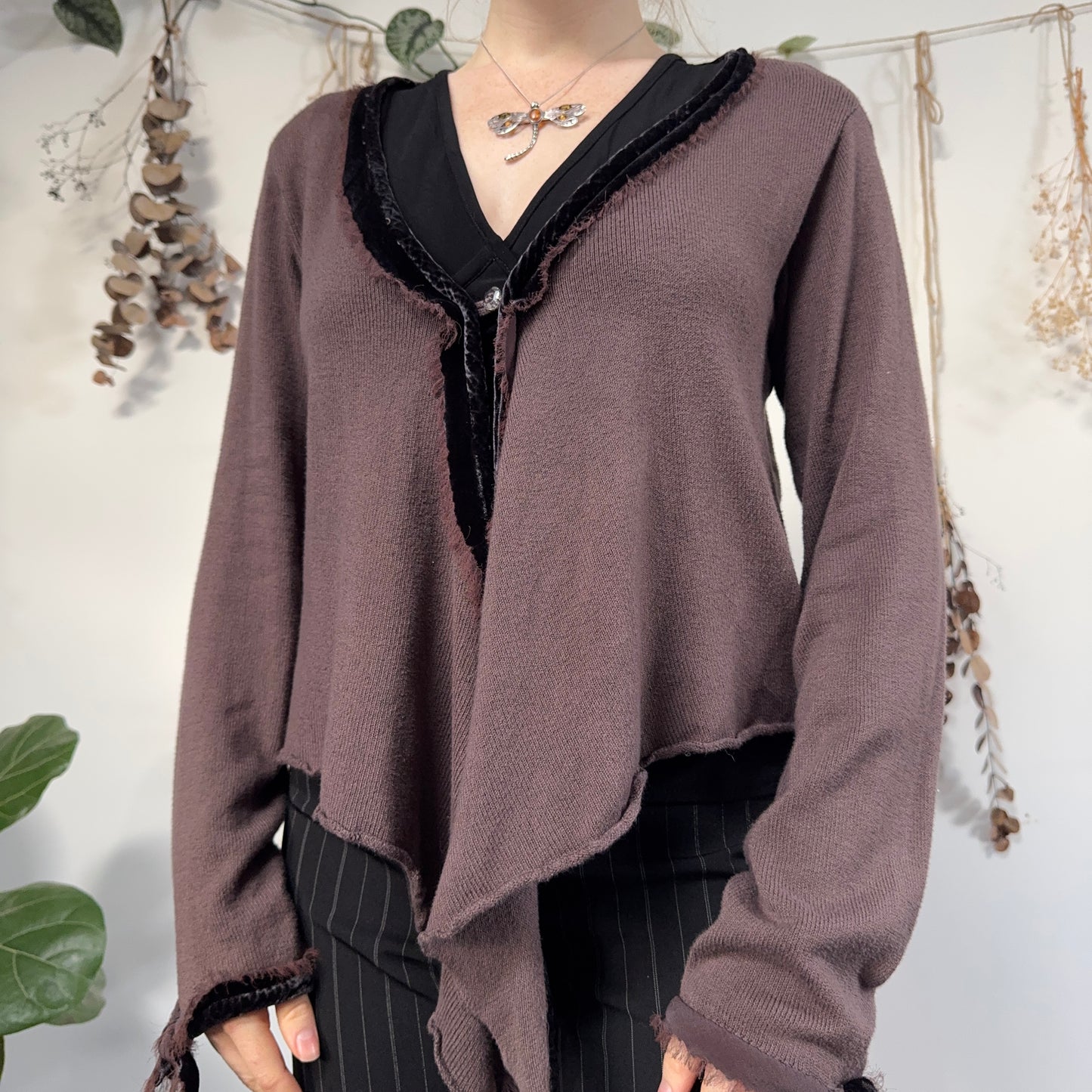 Purple knit cardigan - size M/L