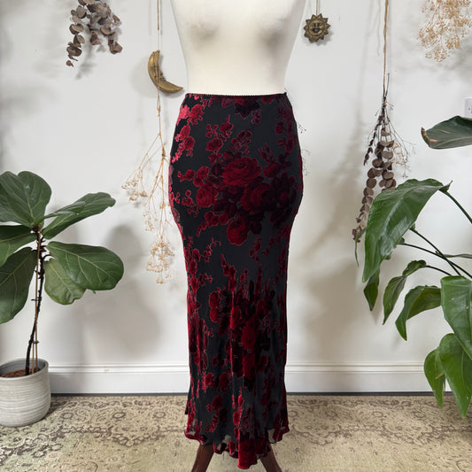 Velvet embossed skirt - size S/M