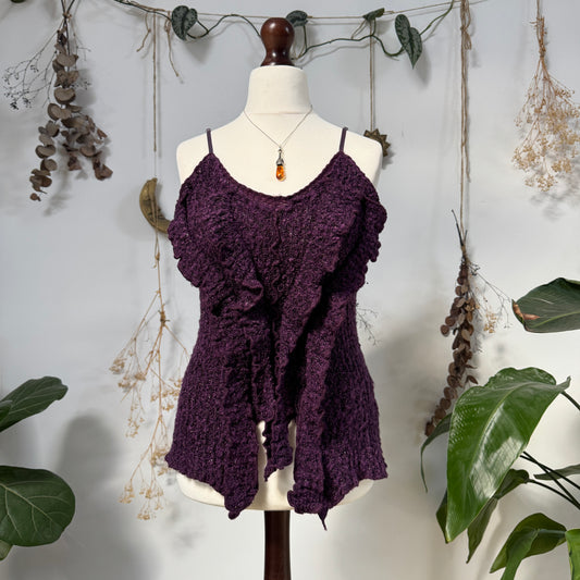 Purple knit two piece - size M