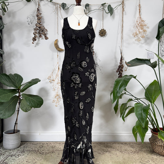 Velvet embossed dress - size M