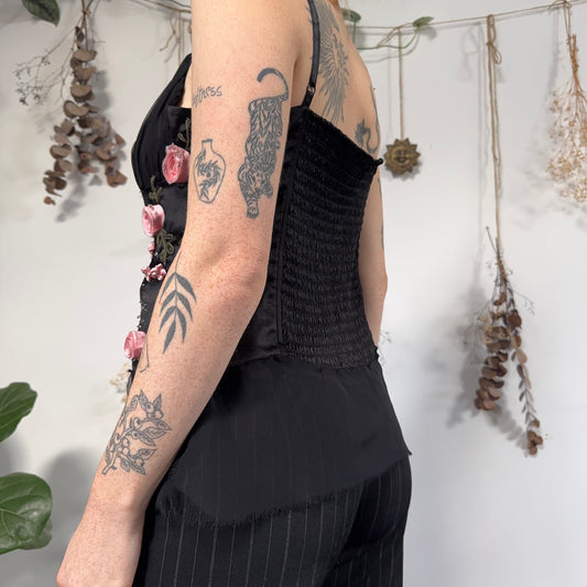 Black corset top - size L