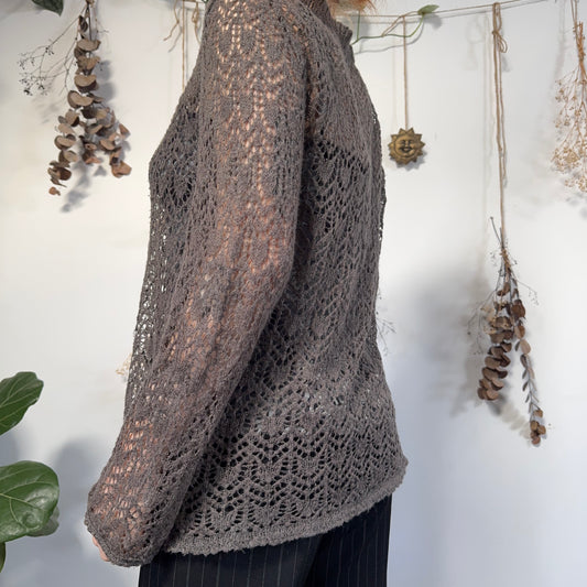 Mauve knit cardigan - size L/XL