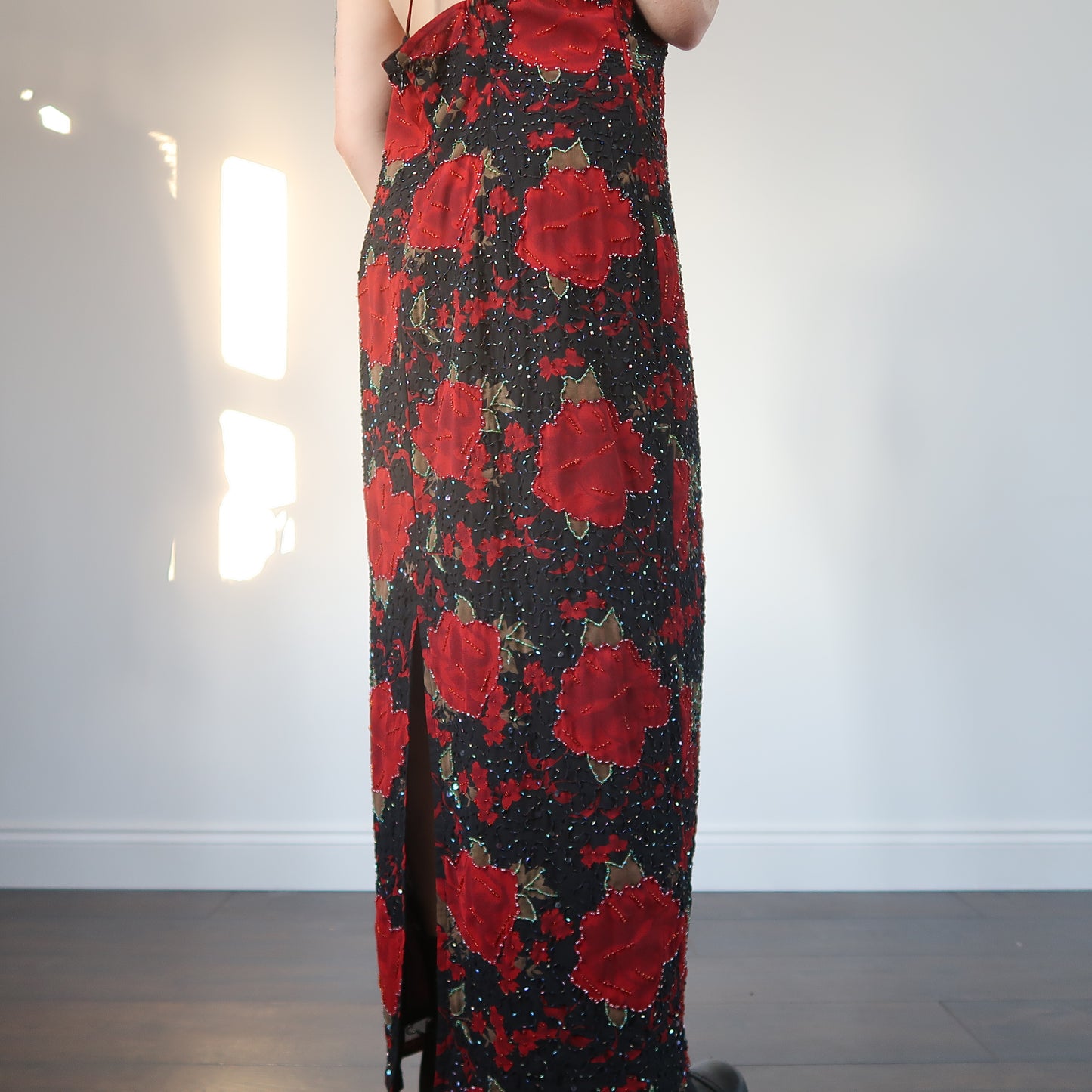 Beaded floral dress - size 14