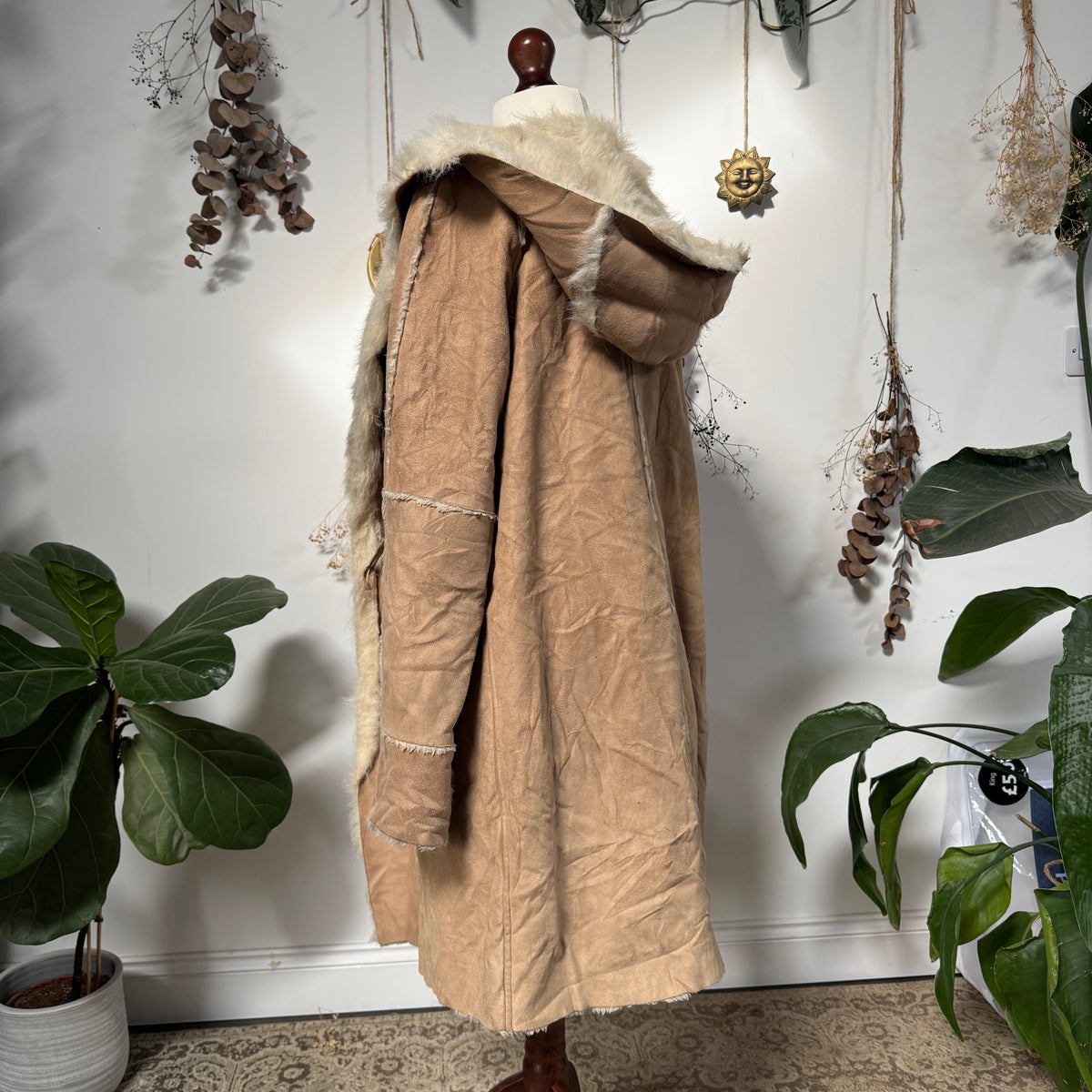 Faux sheepskin coat - size M/L