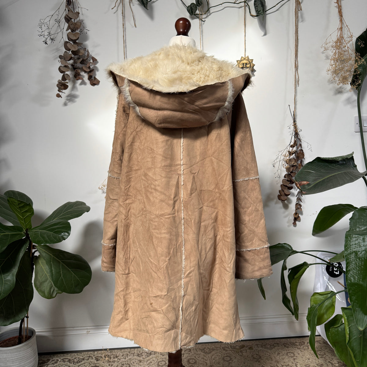 Faux sheepskin coat - size M/L