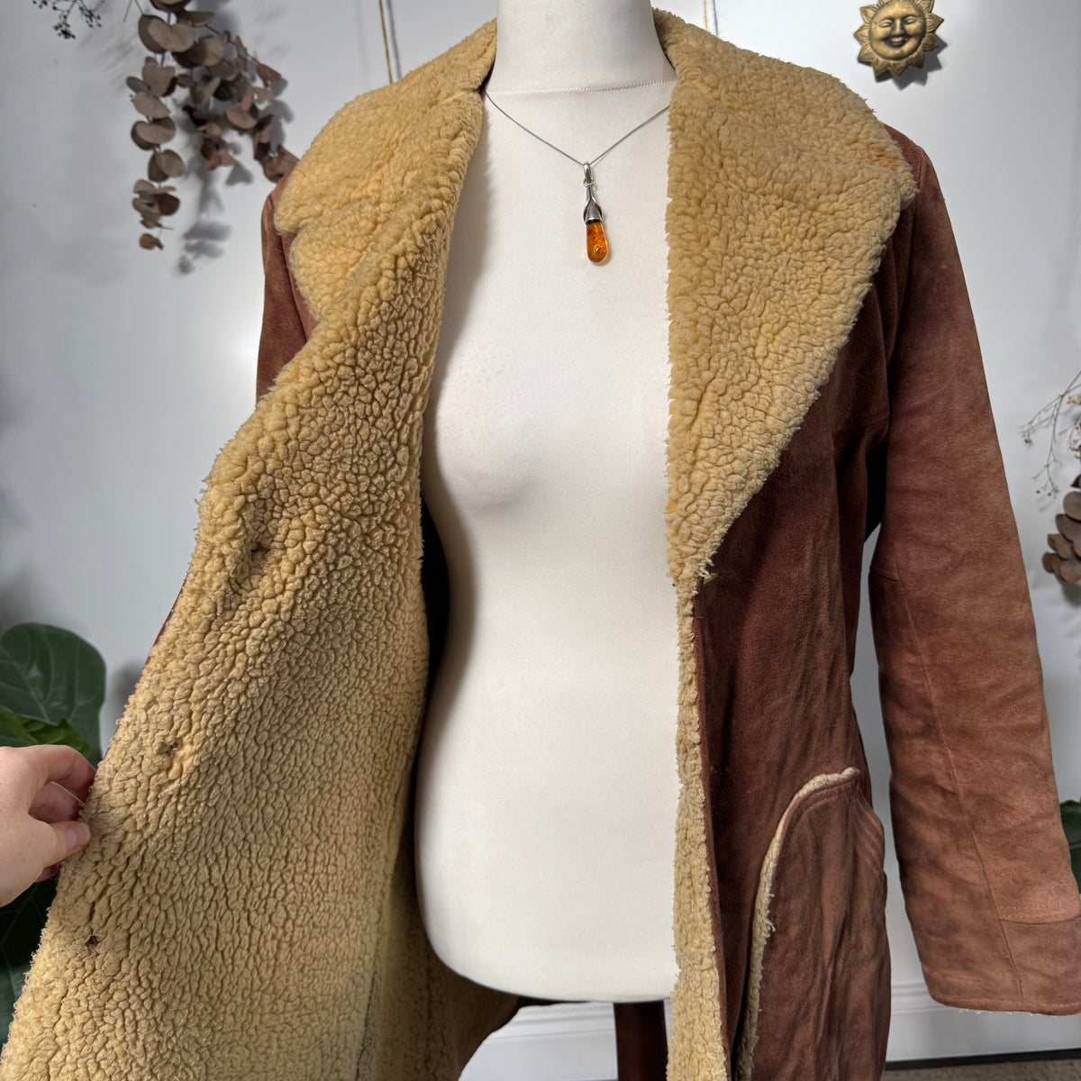 Sheepskin coat - size L
