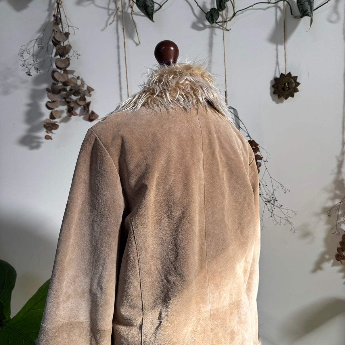 Suede afghan coat - size L