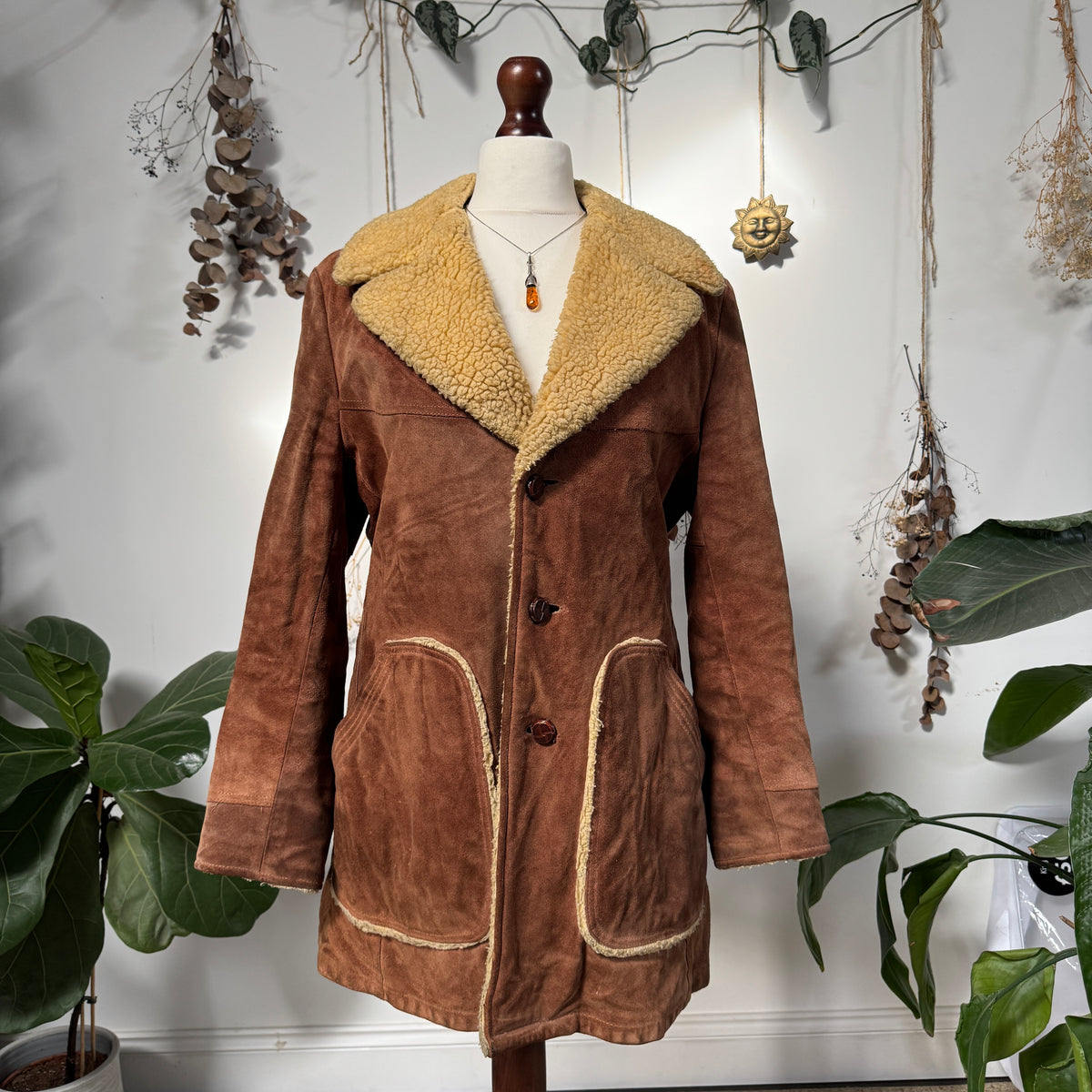 Sheepskin coat - size L