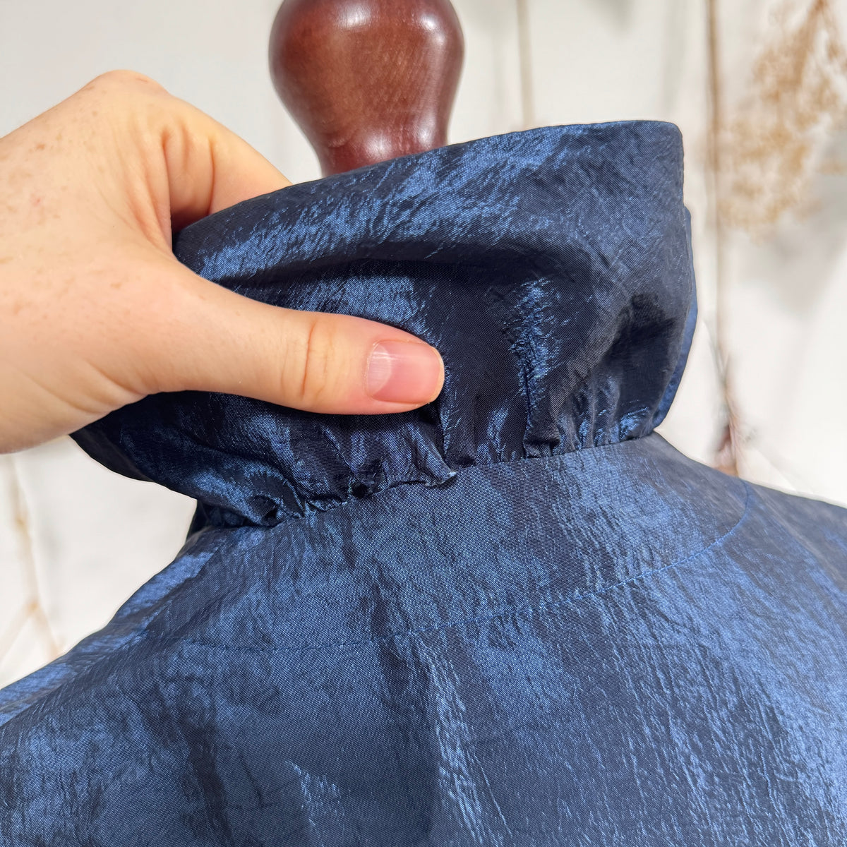 Blue wrap blouse - size M