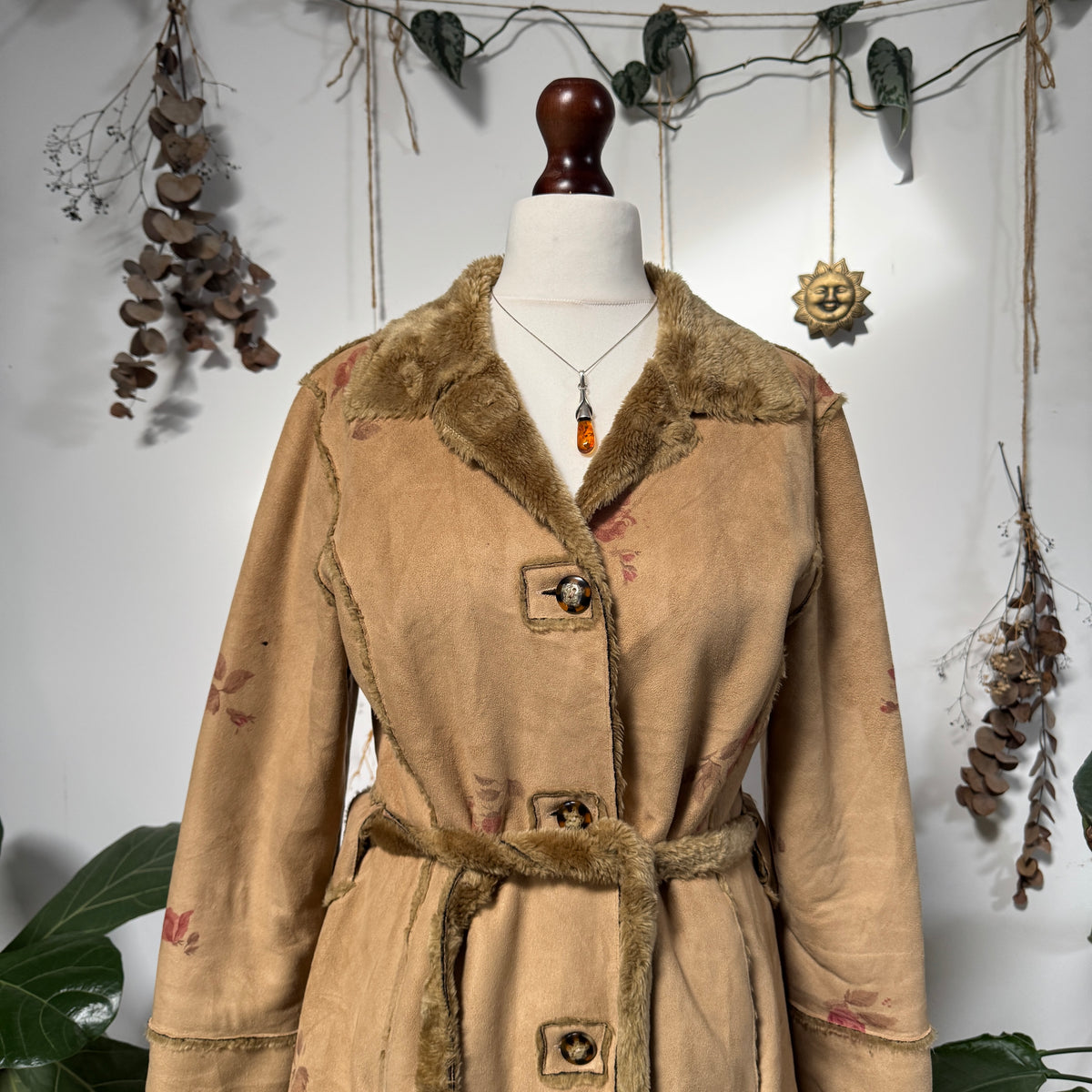 Faux sheepskin coat - size M
