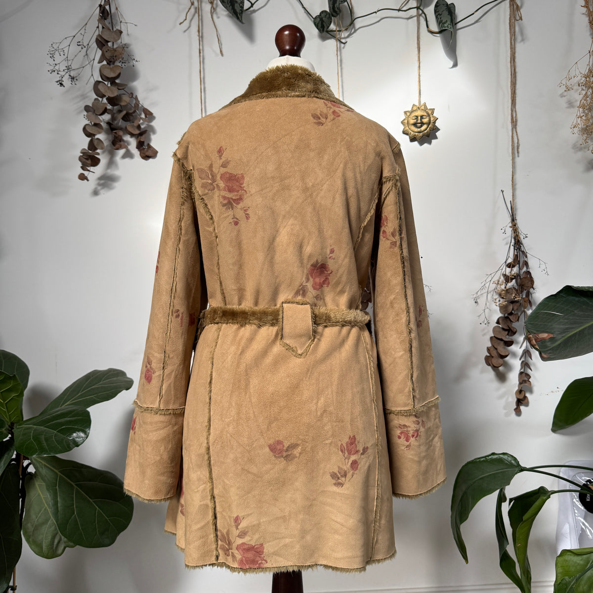 Faux sheepskin coat - size M