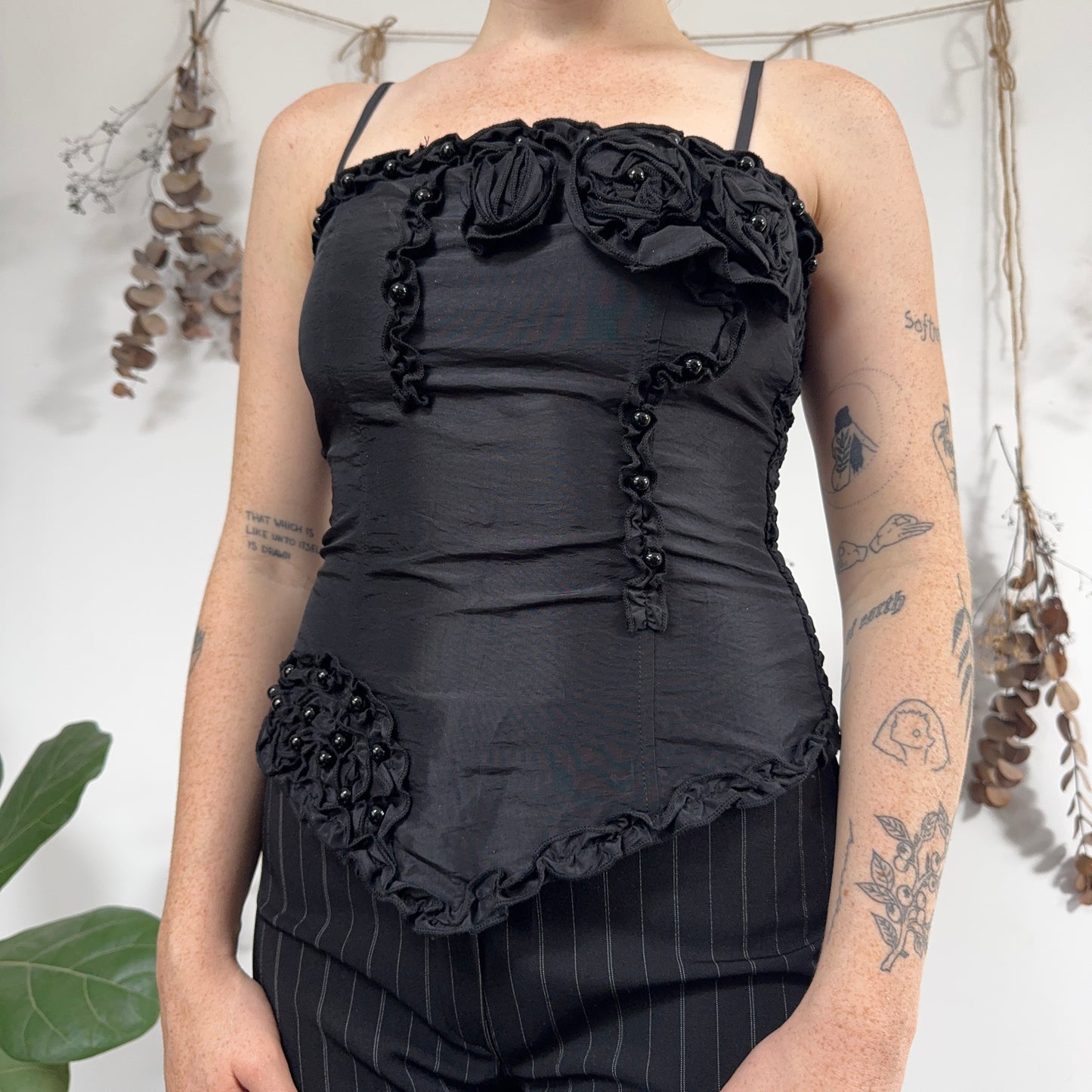 Black corset top - size S