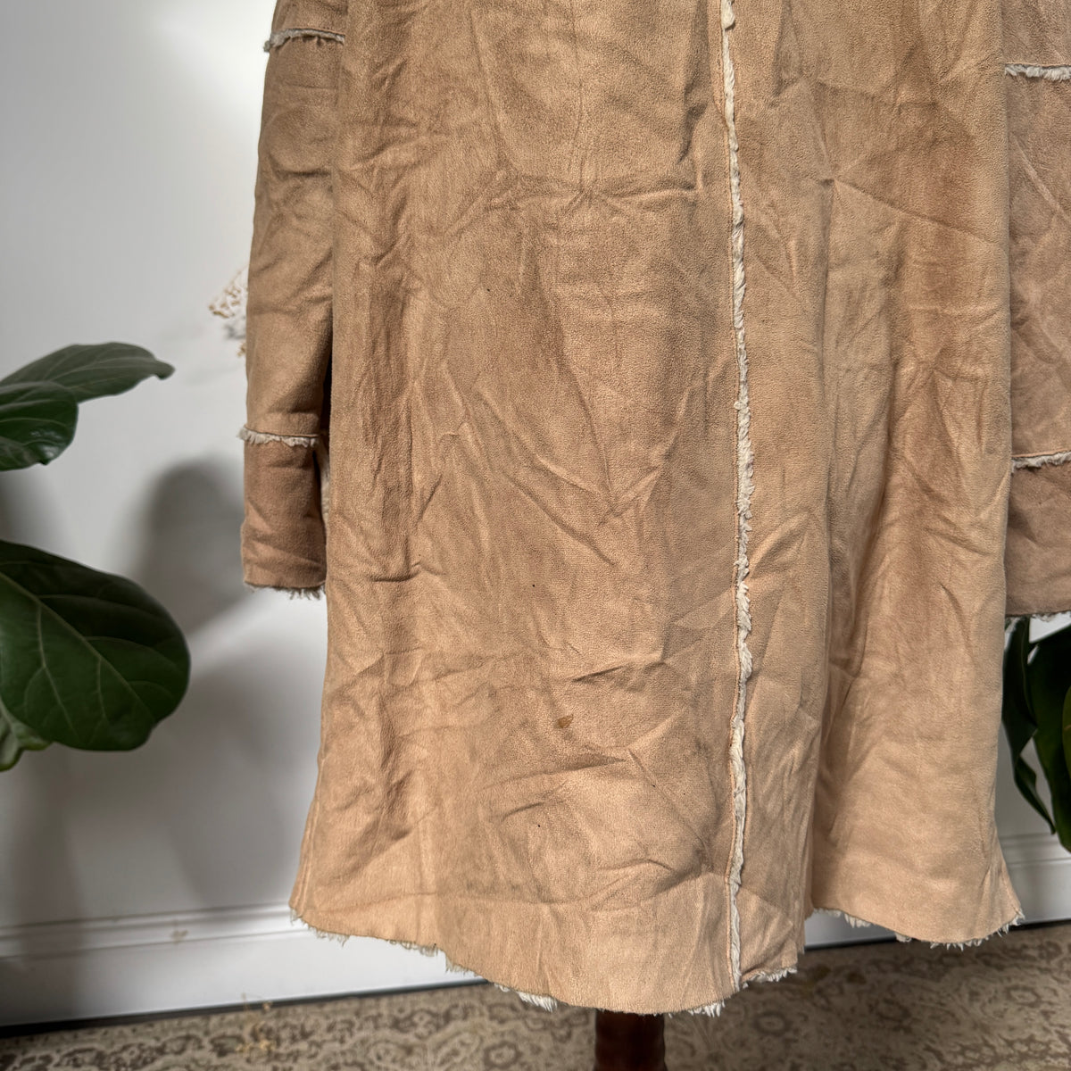 Faux sheepskin coat - size M/L