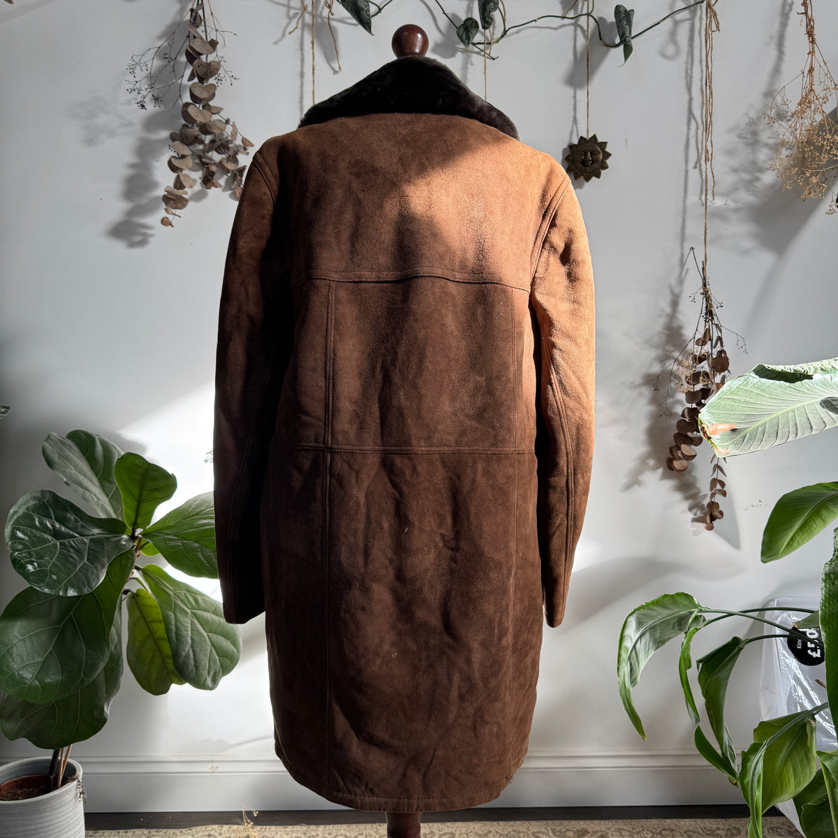 Brown sheepskin coat - size XL